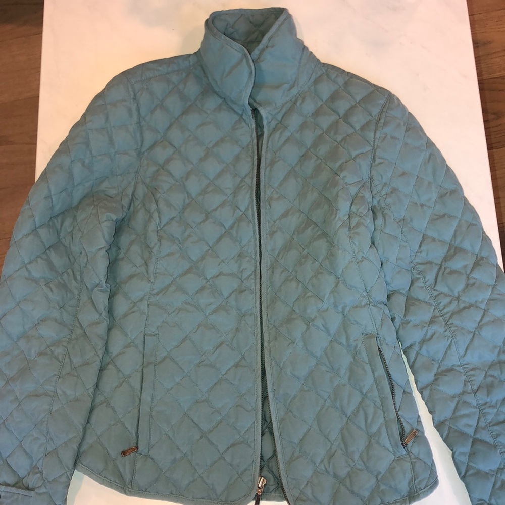 Blue quilted jacket